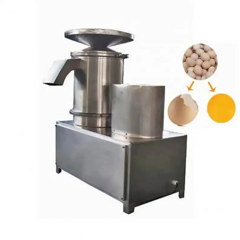 13000-14000 huevos/hora, trituradora y separador de huevos automáticos pequeños de acero inoxidable plateado, máquina separadora de líquidos para triturar huevos crudos