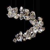 Lustre en cristal personnalisé PM, nouveau design moderne et luxueux pour restaurant, bureau de vente, villa, design créatif, pendentif en cristal personnalisé