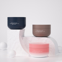 Haut de gamme personnalisé 200ml PP plastique soin de la peau crème pot corps gommage cheveux pot doux au toucher
