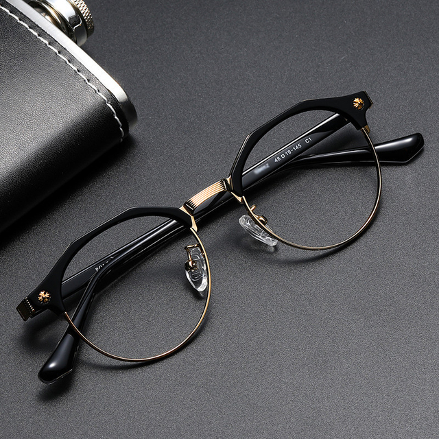 Unisex Fashion Classic Gold Metal Frame Glasses Women Men Classical Vintage Style Optical Glasses for Reading Glasses CS60602