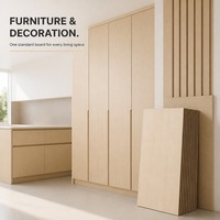 Panneau de fibres à densité moyenne standard E1 de 4x8 pieds, panneau de fibres standard pour meubles et décoration à prix compétitif