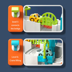 EPT لعبة صغيرة لمغامرات المغامرة سيارة سباق بلاستيكية 2 سيارة ألعاب المغامرة سباق السيارات المسار Playsets - Product Image 4