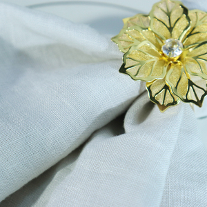 Bordure de serviette en lin brodé luxueux prix de gros pour le matériel de tissu d'utilisation de table de mariage - Product Image 6