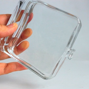 FENGJUN Flacon de parfum en verre transparent de forme carrée de haute qualité de 100 ml avec impression sérigraphique, couvercle en métal et boîte cadeau incluse - Product Image 2