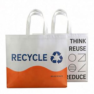 Sac fourre-tout tissé blanc en RPET pour la promotion, idéal pour le marché - Product Image 1