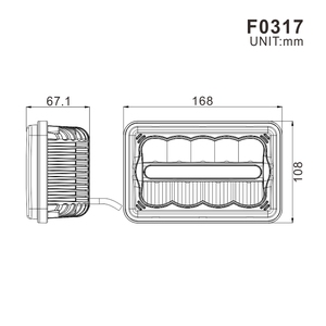 ไฟหน้า LED ทรงเหลี่ยม24W 4x6นิ้วลำแสงสูงต่ำสำหรับรุ่น Kubota L4610รถยนต์ให้แสงสว่าง - Product Image 2