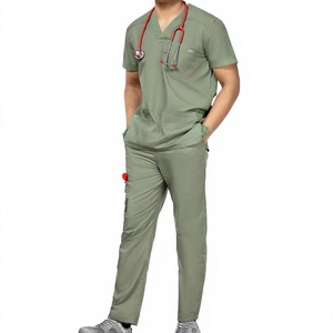 <b>doctor</b> scrub <b>set</b> hospital uniform gown <b>doctor</b> top pent <b>set</b> - Product Image 1