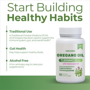 OLLI Venta caliente Cápsulas de aceite de orégano Suplementos orgánicos naturales inmunes 300 Aceite de orégano con cápsula de aceite de semilla negra - Product Image 6