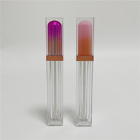 Tube de brillant à lèvres carré en plastique cosmétique, emballage Double couche, Tube de rouge à lèvres liquide ABS