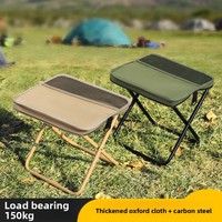 Tabouret pliable 2-en-1 avec sac de rangement, capacité 300 lb, tissu Oxford imperméable, cadre en aluminium ultra-léger pour extérieur et salon