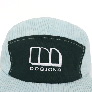 Fábrica al por mayor nuevo diseño personalizado bordado Logo Casual invierno Unisex 5 paneles algodón sarga PANA Flat-Brim Camp sombreros gorras - Product Image 6