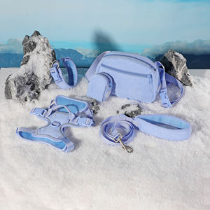 Hochwertiges Haustiergeschirr Luxuriöses Cord-Hundehalsband Verstellbares Wendbares Hundegeschirr-Set Zugfreies Hundehalsband - Product Image 1