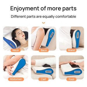 Shiatsu Nacken- und Rückenmassagegerät mit Wärmefunktion und Rotlichttherapie, Tiefengewebs-Knetmassagekissen, 3 Geschwindigkeitsstufen, Einstellbarer Timer, zum Stressabbau - Product Image 4