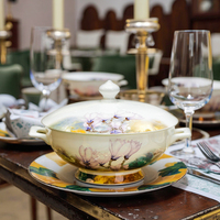 Nouveaux services de table en porcelaine fine de style européen durables pour les restaurants et les hôtels