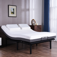 Cadre de lit intelligent réglable pour lits King et Queen avec massage, lumière LED et design moderne inclinable pour usage hôtelier – Sommier intelligent