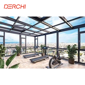 DERCHI ผู้ค้าส่ง ห้องกระจกอลูมิเนียมกันน้ำ ติดตั้งง่าย ทนทานต่อแรงลมจากพายุเฮอริเคน ปรับแต่งได้ สำหรับโรงแรมและพื้นที่กลางแจ้ง - Product Image 4