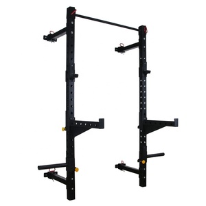 Multifunción <span class=keywords><strong>gimnasio</strong></span> <span class=keywords><strong>en</strong></span> <span class=keywords><strong>casa</strong></span> medio estante de sentadillas máquina trasera de acero equipo de <span class=keywords><strong>gimnasio</strong></span> plegable de pared para culturismo y entrenamiento de ejercicio - Product Image 1