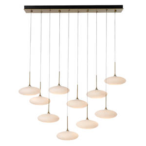Lámpara de Techo Lineal de Cristal con Forma de Nube Nórdica para Comedor, Moderna, Rectangular, Altura Ajustable, Simple, de Cristal - Product Image 3