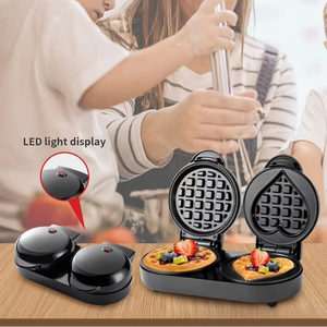 Gaufrier électrique double couche antiadhésif pour le petit-<span class=keywords><strong>d</strong></span>éjeuner et le brunch - Product Image 3