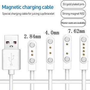थोक स्मार्ट घड़ी चार्ज कॉर्ड चुंबकीय चार्जिंग केबल 2 पिन 4 पिन के लिए स्मार्ट वॉच के साथ संगत - Product Image 6