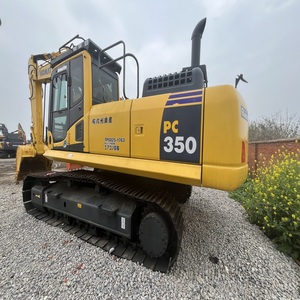 Excavatrice sur chenilles hydraulique Komatsu PC350 d'occasion, robuste, de haute qualité, faible nombre d'heures de fonctionnement, poids opérationnel de 35 tonnes, pour le déplacement de roches dures - Product Image 4