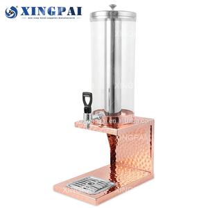 XINGPAI Preço De Fábrica 3L /6L /9L Luxo Rose Dispensers De Suco De Ouro Martelado Dispensadores De Bebida De Aço Inoxidável - Product Image 5