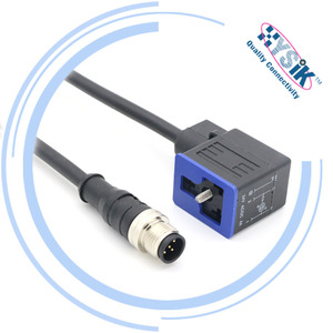 ขั้วต่อแบบวงกลมสำหรับประกอบสายเคเบิลแบบ M12ตัวผู้4 5 8พินต่อกับวาล์วดิน - Product Image 1