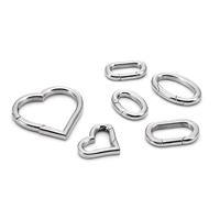 Étanche En Acier Inoxydable Rond Coeur Carré Fermoirs À Ressort Crochet pour La Fabrication De Bijoux Bracelet Collier Fermoir Connecteurs