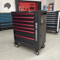 Coffre à outils intelligent Goldenline OEM/ODM à 7 tiroirs, chariot roulant avec accès par carte à puce, serrure numérique, capacité de charge de 450 kg, garantie de 3 ans