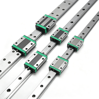 Glissière linéaire à charge lourde avec bloc coulissant à bride, traitement oxyde noir, acier à roulement de haute qualité pour usinage CNC et découpe laser
