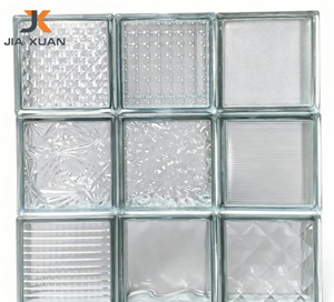 Blocs de verre creux à motifs multiples, blocs de verre décoratifs transparents, briques de verre résistantes au <span class=keywords><strong>feu</strong></span>, blocs de verre de construction durables - Product Image 1