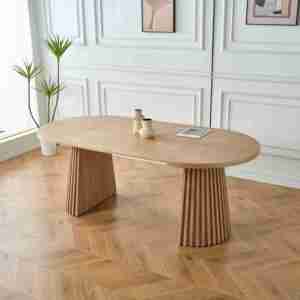 <span class=keywords><strong>Mesa</strong></span> de <span class=keywords><strong>Comedor</strong></span> <span class=keywords><strong>Extensible</strong></span> Ovalada de Roble de Diseño Moderno <span class=keywords><strong>para</strong></span> 6, 8 o <span class=keywords><strong>10</strong></span> <span class=keywords><strong>Personas</strong></span> en Oferta - Product Image 1