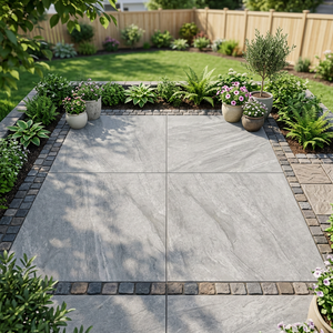 Dalles de pavage extérieures en porcelaine Vistaar 20 mm, 60x120 cm, aspect béton gris premium, haute résistance, pour entrée d'hôtel, carreaux de sol en céramique - Product Image 3