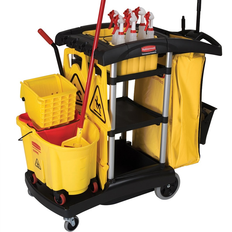 Инновационная уборная тележка Rubbermaid FG9T7200BLA высокой емкости