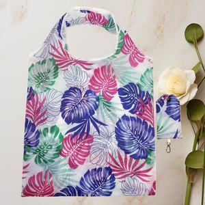 Bolsa de Compras Plegable de Poliéster con Estampado de Letras, Envío Rápido, Bolsa de Mano Cuadrada Portátil con Asa Larga - Product Image 1