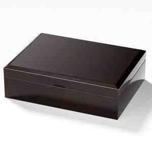 प्रीमियम लक्जरी काले लकड़ी के कस्टम घड़ी उपहार बॉक्स सेट लॉक पानी प्रतिरोधी चमड़े के अस्तर में क्यूफलिंक पेन केस - Product Image 3