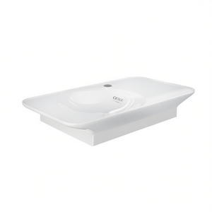 Lavabo mural Valet 94 cm blanc mat avec étagère droite pour salle de bain - Product Image 3