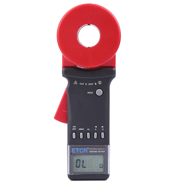 ETCR2100C+ Manufacturer Digital Clamp-on Earth Ground Resistance Tester Meter Clamp on Ground Resistance Tester0.010ohm~1200ohm