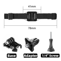 Prix usine 360 ° Rotation vélo support casque sangle monte Kit pour Gopro Hero 13 12 11 10 9 8 7 6 DJI Insta360 GO3 X3 X2