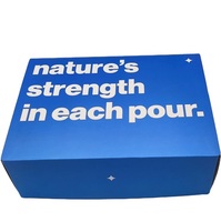 Boîte en carton ondulé écologique et recyclable avec matériaux recyclés, conception auto-érectible, impression quadricolore