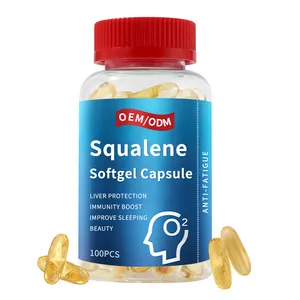 Private Label OEM Squalene Softgel Liver Protection Anti-fatigue Immunity Boost Sleep Well Squalene Soft Capsules