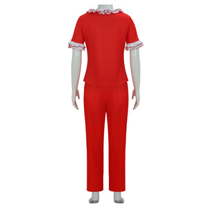 Disfraz de Halloween Retro Gótico Rojo con Parches para Mujer, Traje de Carnaval Oscuro para Fiesta y Actuación en Escenario - Product Image 3