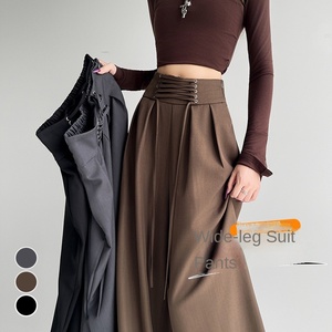 Nouvelle Collection Automne – <span class=keywords><strong>Pantalon</strong></span> Décontracté Long Taille Haute Amincissant pour <span class=keywords><strong>Femme</strong></span>, Coupe Ample, Drapé avec Liens, Style Tendance - Product Image 2