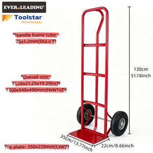 <span class=keywords><strong>Chariot</strong></span> à main robuste de 600 lb <span class=keywords><strong>avec</strong></span> roues pneumatiques de 10 pouces, <span class=keywords><strong>chariot</strong></span> de manutention en acier thermolaqué pour entrepôt et logistique - Product Image 2