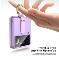 Venta caliente PC ultrafino para Z Flip 3 funda de teléfono Protector de pantalla soporte de anillo a prueba de golpes impermeable para Z Flip 4/5/6/7