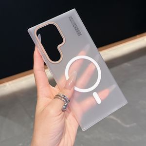 Custodia per telefono opaca traslucida per PC con pelle magnetica per <span class=keywords><strong>Samsung</strong></span> <span class=keywords><strong>S22</strong></span> S23 S24 S25 <span class=keywords><strong>Ultra</strong></span> rigida con ricarica Wireless <span class=keywords><strong>Cover</strong></span> antiurto - Product Image 6