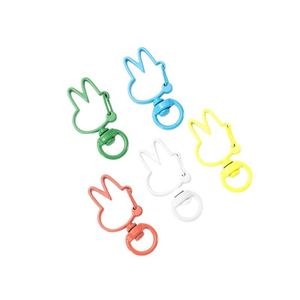 พวงกุญแจรูปกระต่ายหลากสี ทำจากโลหะผสมสังกะสี รูปทรงการ์ตูนแปลกตา สำหรับงาน DIY - Product Image 4