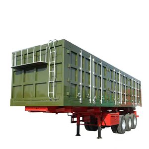Semirremolque Volquete Lateral de Acero de 3 Ejes y 60-100 Toneladas para Transporte de Arena, Piedra y Madera - Product Image 1