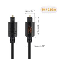 Câble Audio Optique Numérique Durable Toslink Plaqué Or SPDIF Coque en Aluminium Gaine en PVC Mâle-Mâle HI-FI pour DVD