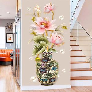 Wholesale of 3D Relief Vases Wall Stickers <b>for</b> Bedroom Living Room and Entrance <b>Hall</b> Home Decoration Wall Stickers - Product Image 2